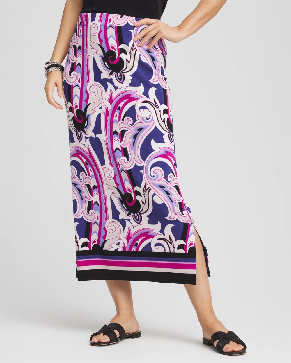 Travelers™ Paisley Midi Skirt | Chico's